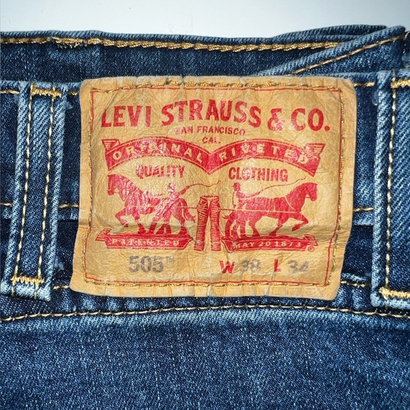 Men Levi 505 Jeans - Picture 3 of 5